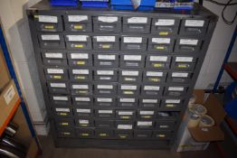 *Steel Multi Drawer Cabinet Containing Assorted Jobber Drills etc.