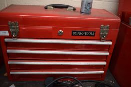 *US Pro Tools Four Drawer Tool Chest ~52cm wide x 36cm high