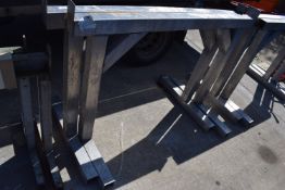 *Pair of Steel Trestles 150cm wide x 100cm high