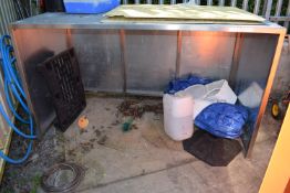 *Galvanised Steel & Stainless Steel Shelter 210cm wide x 110cm deep x 120cm high