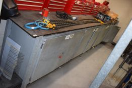 *Steel Workbench and Eight Storage Lockers ~5m long
