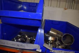 *Three Boxes Containing Assorted Stainless Steel Pipe Fittings