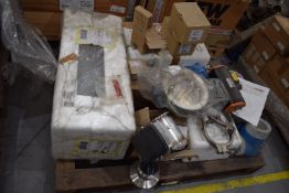 *Pallet of Various Stainless Steel Butterfly Valves, Actuators, etc.