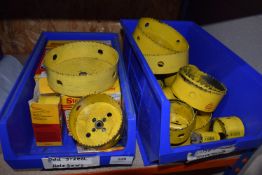 *Two Boxes of Starrett Hole Saws and Arbours