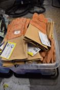 *Tub Containing Various New Welding Gauntlets