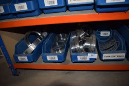 *Five Trays of 3” - 4” DIN Stainless Steel Pipe Fittings