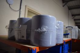 *Six Rolls of Blue Centre Feed Paper