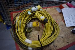 *Three 16a 110v Extension Leads
