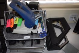 *Office Sundries Including Desk Tidy, Staplers, Hole Punch, etc.
