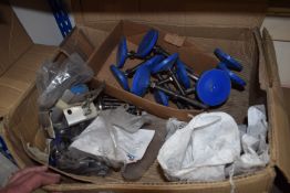 *Box of Assorted Stainless Steel Adjustable Feet and Brackets