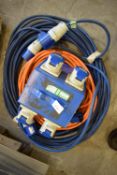 *Two 240v 16a Extension Cables and a Four Way Spitter