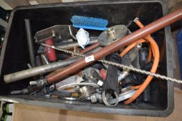 *Box of Stainless Steel Pipe Fittings, Large SDS Drill Bit, Tubular Tools, etc.