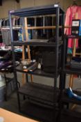 *Black Plastic Five Tier Shelving 70x37cm x 172cm tall