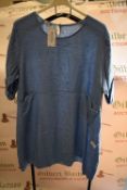 *Blue Linen Dress with Pockets