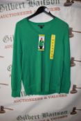 *Hilary Radley V-Neck Green Murano Wool Sweater Size: S