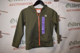Champion Kid’s Olive Green Full Zip Hoodie Size: XS 5-6 years