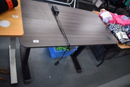 *Grey Adjustable Computer Table with Power Leads