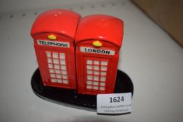 *Set of Telephone Box Salt & Pepper Pots