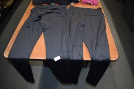 *2x Pairs of Jezebel Grey Velvet Leggings Size: M