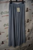 *Glossy Blue Wide Leg Trousers (one size)