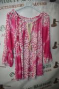 *Lucy Sparks Pink Animal Print Drop Shoulder Top (one size)