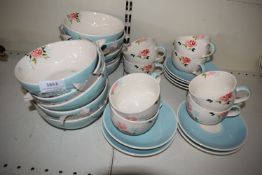 *Eight Ceral Bowls, and Eight Cups & Saucers