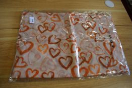 *Orange Scarf with Heart Motif