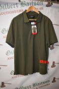 *Ernest Olive Sewn Short Sleeve Zip Top Pullover Size: M