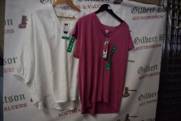 *3x Three Dots Blouse Size: XL (1x pink, 1x violet, 1x white)