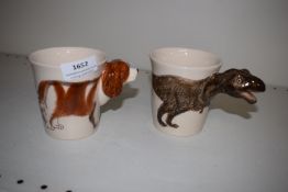 *Novelty Mugs King Charles Spaniel and T-Rex