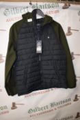 *Jack Wills Black & Khaki Padded Jacket Size: M