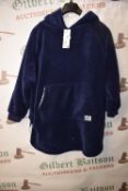 DKNY Kid’s Navy Oversized Plush Hoodie Size: 7-12 years