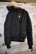 Canada Goose 799M Black Puffer Jacket with Fur Trimmed Hood Size: M