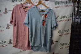 *2x Hilary Radley Oversized Tops Size: M (1x blue, 1x pink)