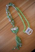 *Long Line Necklace in Green