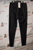 *You & Me Black Leather Look Leggings Size: T40