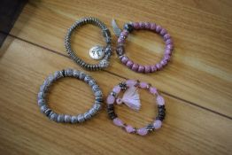 *Four Bracelets in Pink