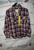 *Jachs Girlfriend Purple Plaid Shirt Size: S