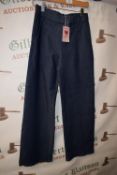 *Luvvey Elasticated Denim Blue Wide Leg Trousers (one size)