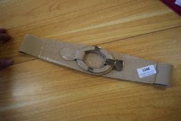 *Elasticated Belt in Camel & Gold