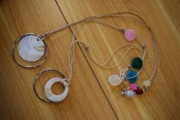 *Two Packs of Long Necklaces in Gold & Multi