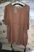 *New Collection Mink 100% Linen Short Sleeve Dress with Pockets