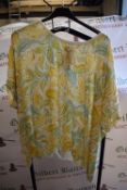 *Italian Linen Overshirt with Yellow & Blue Paisley Pattern
