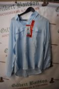 *Jachs Girlfriend Aqua Cotton Shirt Size: M