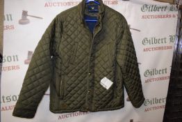 *Crew Clothing Co. Men’s Khaki Quilted Jacket Size: L