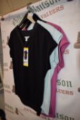 *3x Three Dots V-Neck Tops Size: S (1x mint, 1x black, 1x pink)