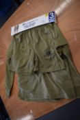 Champion Kid’s 3pc Olive Green Shorts & Top Set Size: S 7-8 years