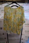 *Italian Linen Overshirt with Yellow & Blue Paisley Pattern