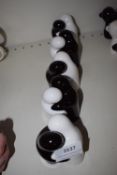 *Set of Four Black & White Novelty Salt & Pepper Pots