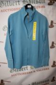 *Mondetta Women’s Teal Active Ribbed Full Zip Top Size: S